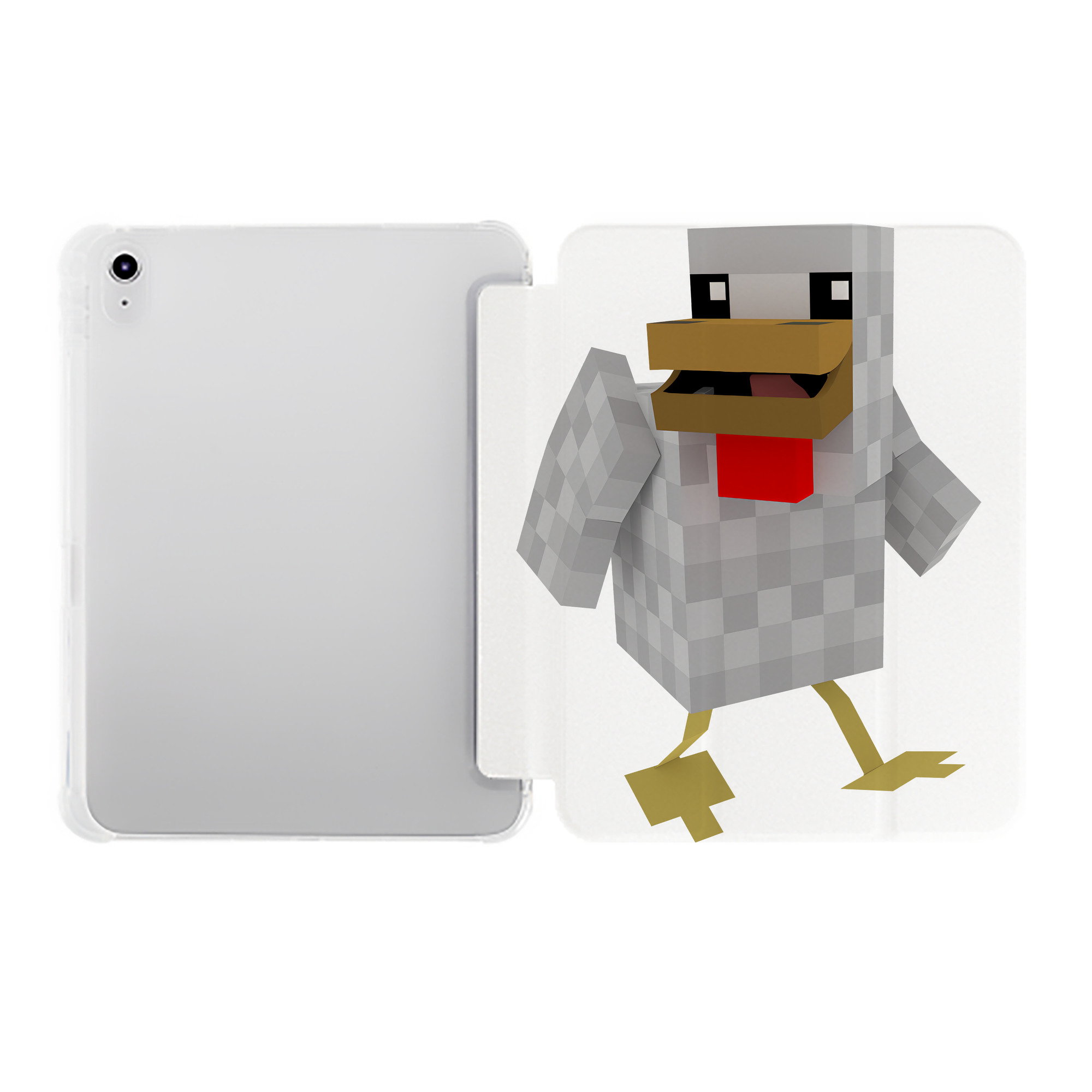 （画像用） マインクラフト ブロックの世界 Minecraft MC Block world IPad ケース ペン収納付き 三つ折りスタンド PUレザー×シリコン 対応機種9.5/10.5/10.9インチ